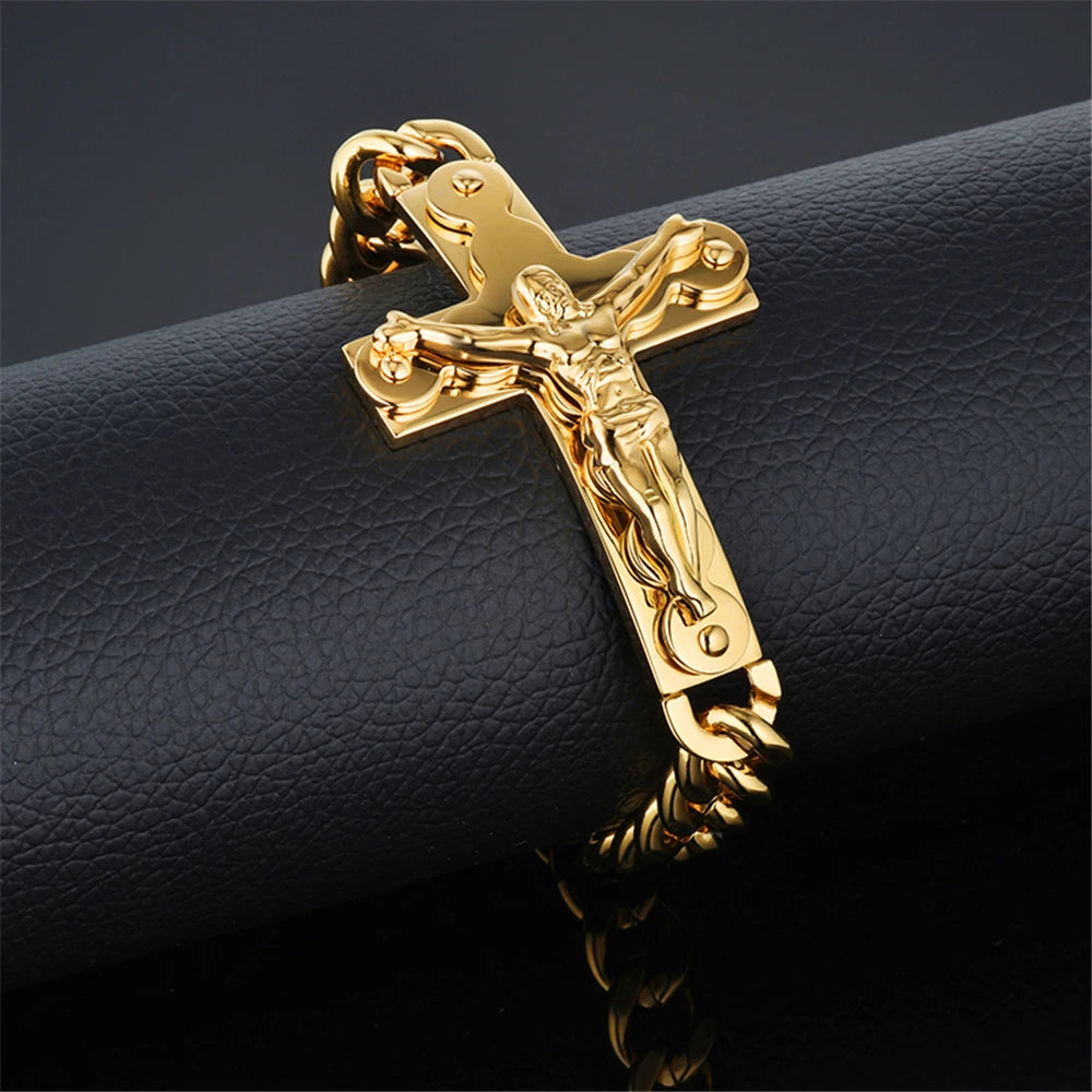 Gold Jesus Bracelet